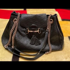 Gucci Emily Guccissima leather bag USED authentic